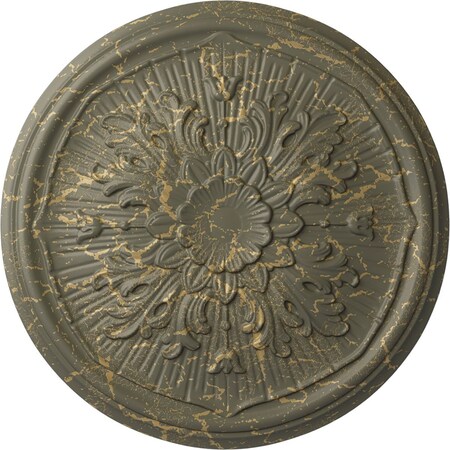 Ekena Millwork Luton Ceiling Medallion (Fits Canopies up to 1 1/8"), 15 3/4"OD x 5/8"P, Witch Hazel Crackle CM16LUWHC